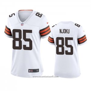 Camiseta NFL Game Mujer Cleveland Browns David Njoku 2020 Blanco