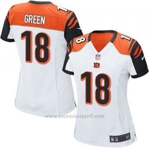 Camiseta Cincinnati Bengals Green Blanco Nike Game NFL Mujer