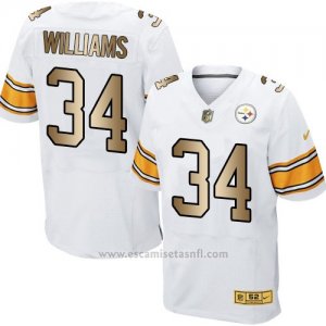 Camiseta Pittsburgh Steelers Williams Blanco Nike Gold Elite NFL Hombre