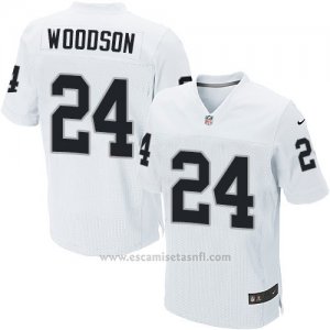 Camiseta Oakland Raiders Woodson Blanco Nike Elite NFL Hombre