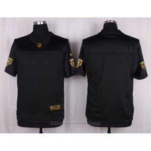 Camiseta Chicago Bears Negro Nike Elite Pro Line Gold NFL Hombre