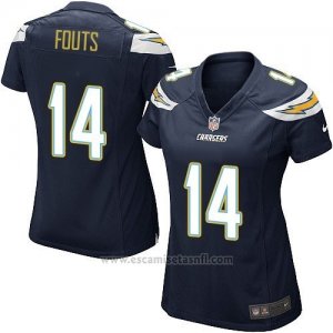 Camiseta San Diego Chargers Fouts Negro Nike Game NFL Mujer