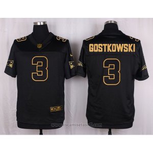 Camiseta New England Patriots Gostkowski Negro Nike Elite Pro Line Gold NFL Hombre