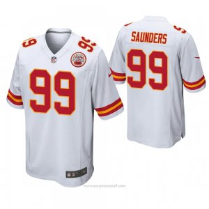 Camiseta NFL Game Hombre Kansas City Chiefs Khalen Saunders Blanco