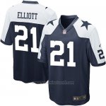 Camiseta Dallas Cowboys Elliott Negro Blanco Nike Game NFL Hombre