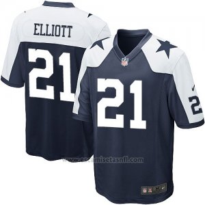Camiseta Dallas Cowboys Elliott Negro Blanco Nike Game NFL Hombre