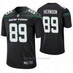 Camiseta NFL Game Hombre New York Jets Chris Herndon Negro 60th Aniversario