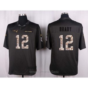 Camiseta New England Patriots Brady Apagado Gris Nike Anthracite Salute To Service NFL Hombre