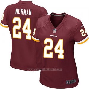 Camiseta Washington Redskins Norman Rojo Nike Game NFL Marron Mujer