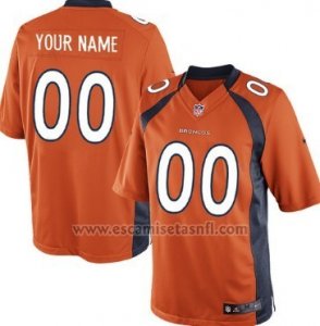 Camisetas NFL Limited Hombre Denver Broncos Personalizada Naranja