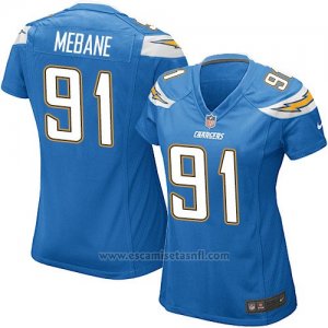 Camiseta San Diego Chargers Mebane Azul Nike Game NFL Mujer