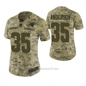 Camiseta NFL Limited Mujer Los Angeles Rams C.j. Anderson 2018 Salute To Service Camuflaje