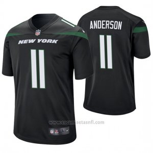Camiseta NFL Game Hombre New York Jets Robby Anderson Negro 60th Aniversario