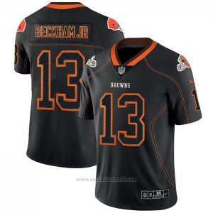 Camiseta NFL Limited Cleveland Browns Beckham Jr Lights Out Negro