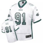 Camiseta NFL Limited Hombre Philadelphia Eagles 91 Fletcher Cox Blanco Stitched Drift Fashion