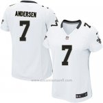 Camiseta New Orleans Saints Andersen Blanco Nike Game NFL Mujer