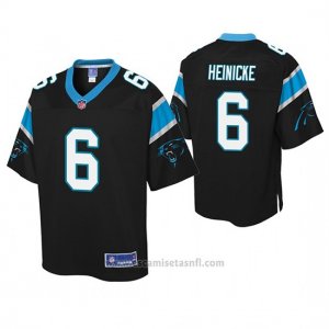 Camiseta NFL Panthers Taylor Heinicke Negro Pro Line