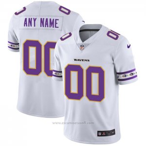 Camiseta NFL Limited Baltimore Ravens Personalizada Team Logo Fashion Blanco