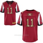 Camiseta Atlanta Falcons Jones Rojo Nike Gold Elite NFL Hombre