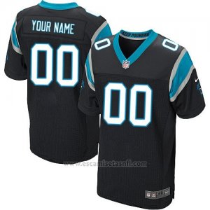 Camisetas NFL Elite Hombre Carolina Panthers Personalizada Negro