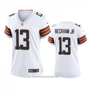 Camiseta NFL Game Mujer Cleveland Browns Odell Beckham Jr 2020 Blanco