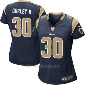 Camiseta Los Angeles Rams Gurley Negro Nike Game NFL Mujer