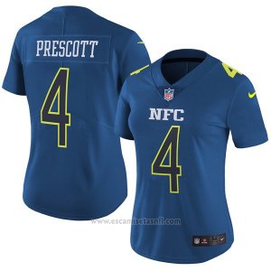Camiseta NFC Prescott Azul 2017 Pro Bowl NFL Mujer