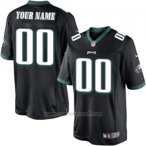 Camisetas NFL Hombre Philadelphia Eagles Personalizada Negro