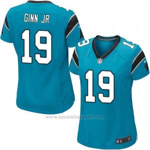 Camiseta Carolina Panthers Ginn Jr Lago Azul Nike Game NFL Mujer