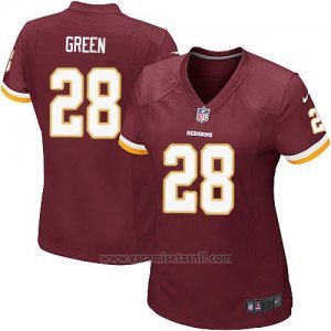 Camiseta Washington Redskins Green Rojo Nike Game NFL Marron Mujer