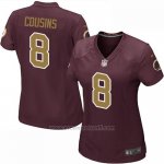 Camiseta Washington Redskins Cousins Marron Nike Game NFL Mujer