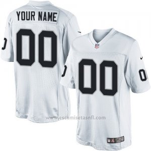 Camisetas NFL Replica Hombre Oakland Raiders Personalizada Blanco
