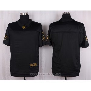 Camiseta New York Jets Negro Nike Elite Pro Line Gold NFL Hombre