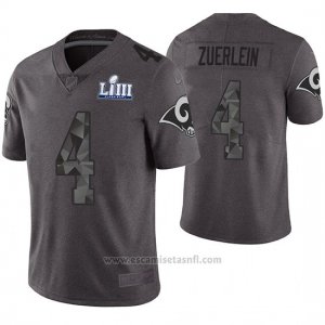 Camiseta NFL Limited Hombre Los Angeles Rams Greg Zuerlein Gris Super Bowl LIII