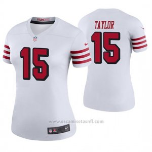 Camiseta NFL Legend Mujer San Francisco 49ers Trent Taylor Blanco Color Rush