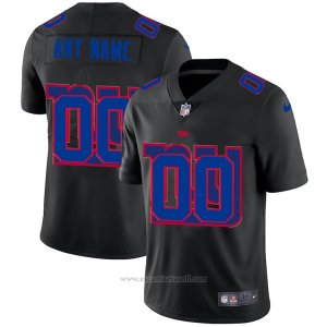Camiseta NFL Limited New York Giants Personalizada Logo Dual Overlap Negro