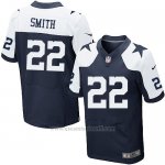 Camiseta Dallas Cowboys Smith Profundo Azul y Blanco Nike Elite NFL Hombre2