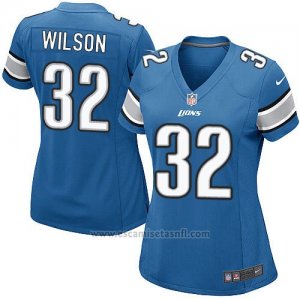 Camiseta Detroit Lions Wilson Azul Nike Game NFL Mujer