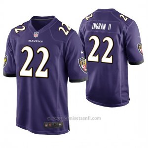 Camiseta NFL Game Hombre Baltimore Ravens Mark Ingram Jr. Violeta