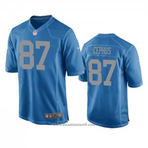 Camiseta NFL Game Detroit Lions Quintez Cephus Throwback Azul