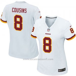 Camiseta Washington Redskins Cousins Blanco Nike Game NFL Mujer