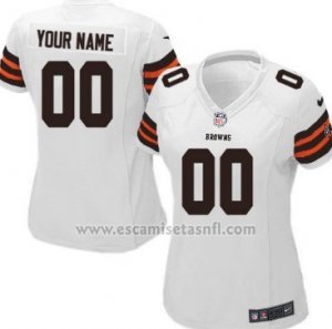Camisetas NFL Mujer Cleveland Browns Personalizada Blanco