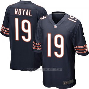 Camiseta Chicago Bears Royal Blanco Negro Nike Game NFL Nino
