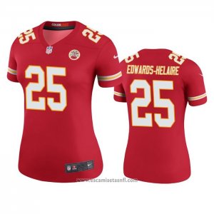Camiseta NFL Legend Mujer Kansas City Chiefs Clyde Edwards Helaire Rojo Color Rush