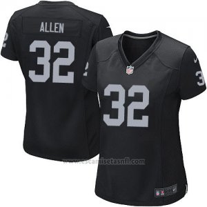 Camiseta Oakland Raiders Allen Negro Nike Game NFL Mujer