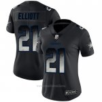 Camiseta NFL Limited Mujer Dallas Cowboys Elliott Smoke Fashion Negro