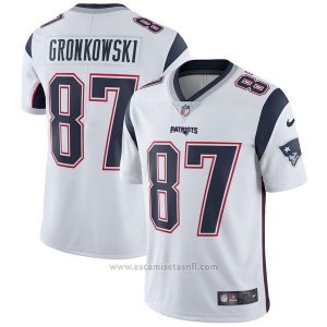 Camiseta NFL Limited Nino New England Patriots 87 Gronkowski Blanco