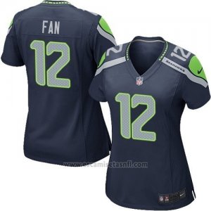 Camiseta Seattle Seahawks Fan Azul Oscuro Nike Game NFL Mujer