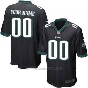 Camisetas NFL Replica Nino Philadelphia Eagles Personalizada Negro