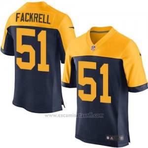 Camiseta Green Bay Packers Fackrell Profundo Azul y Amarillo Nike Elite NFL Hombre